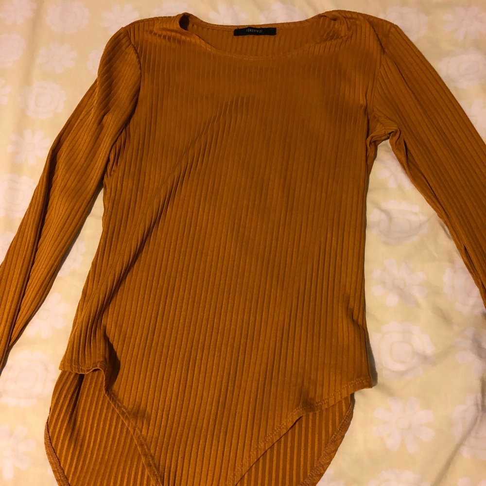 Mustard body suit